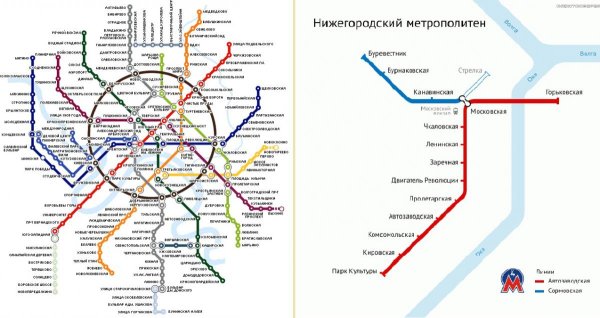 Метро Нижегородская на карте метрополитена Москва