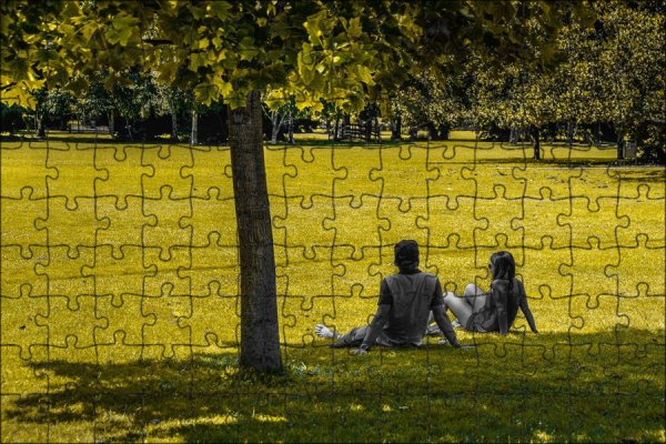 Люди дерево в парке