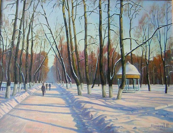 Выкса парк зимой