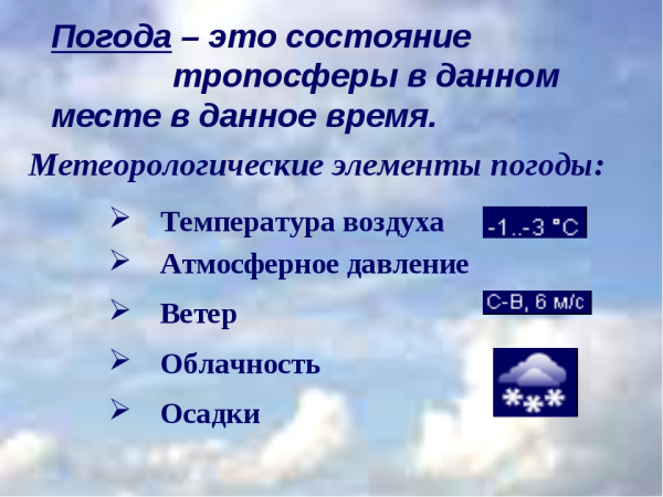 Метеорологические элементы