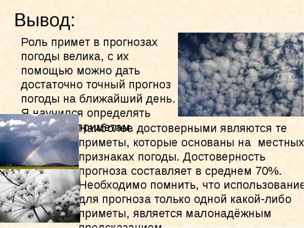 Сообщение о погоде