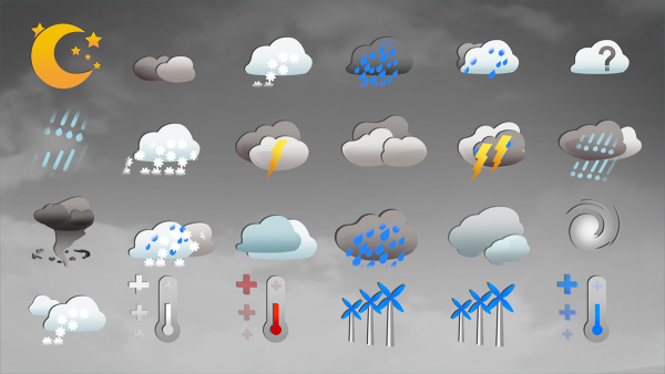 Анимированные погодные иконки