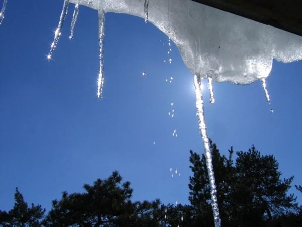 Сосульки тают