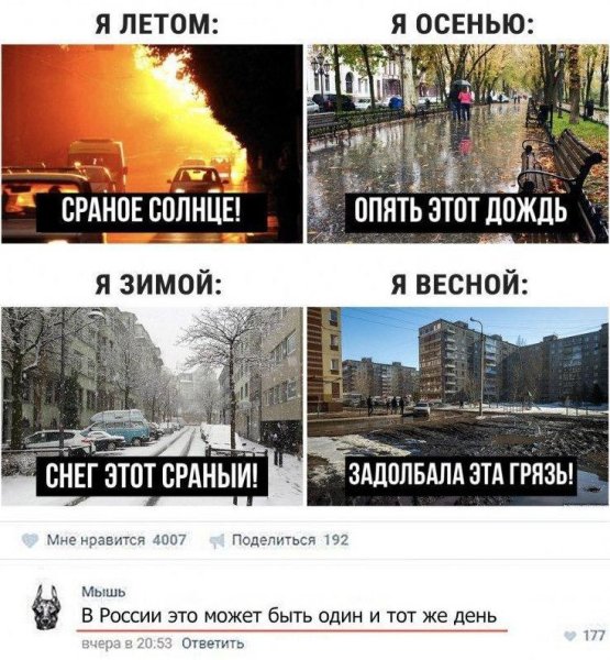 Смешные мемы про погоду