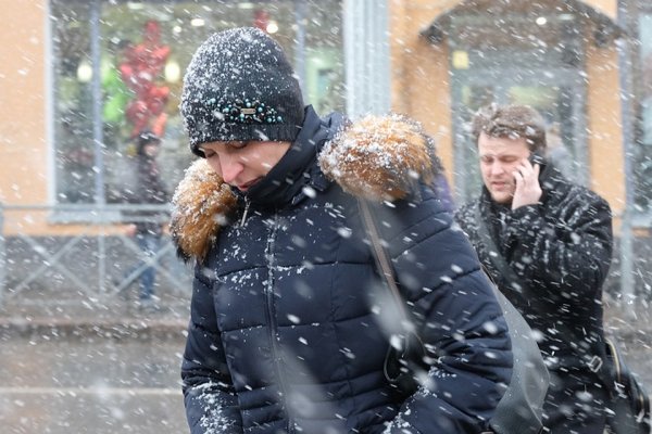 Мокрый снег в Петербурге