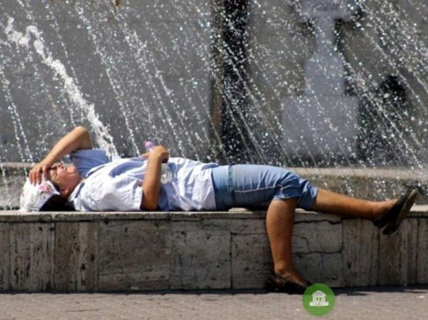 Человек в жару