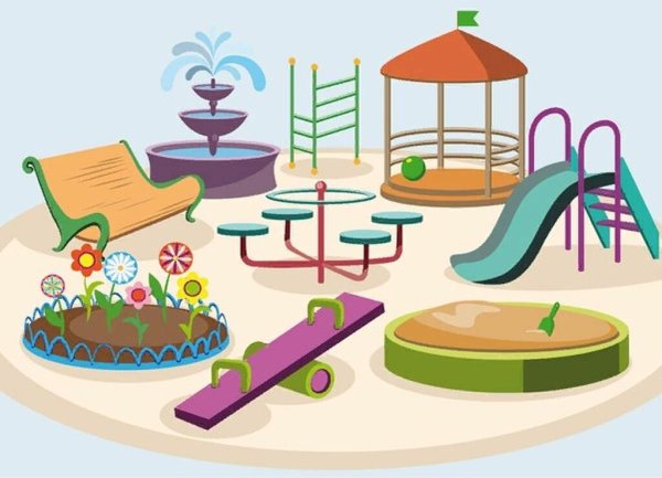 Детская площадка рисунок