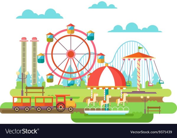 Рисование парка развлечений