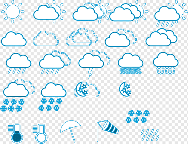 Климат векторные иконки