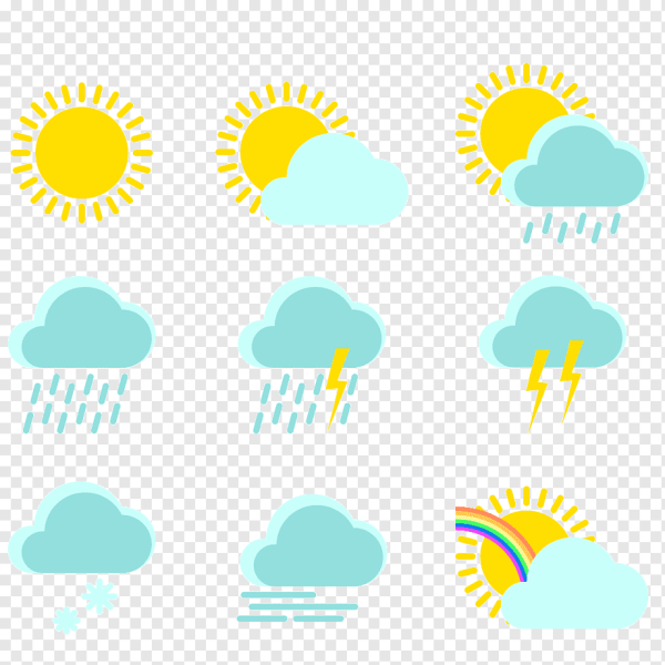 Погодные иконки вектор