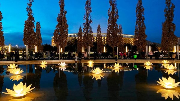 Ночной парк Галицкого в Краснодаре