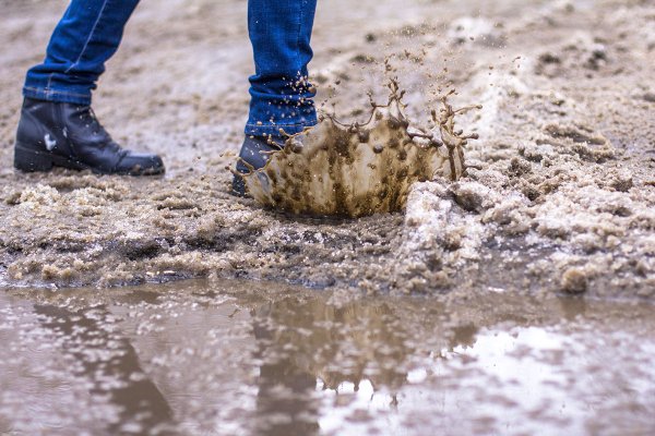 Слякоть грязь и лужи