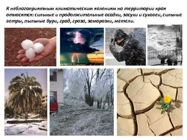 Неблагоприятные природные явления
