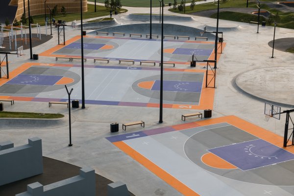 Парк Ходынское поле баскетбольная площадка