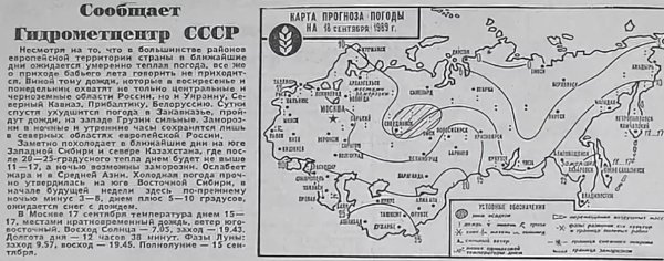 Прогноз погоды время СССР