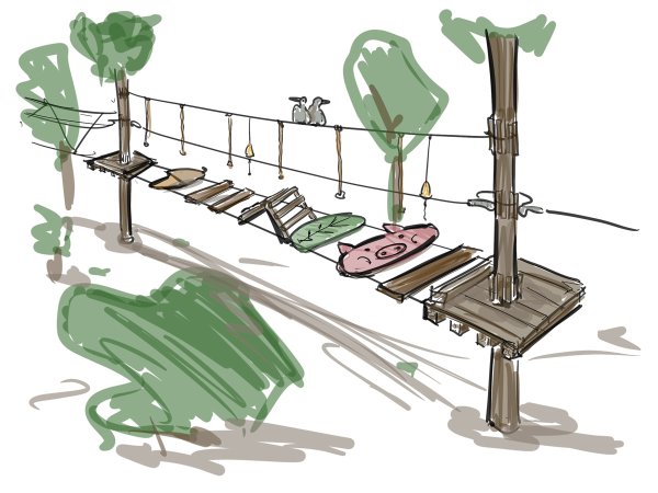 Веревочный парк проектирование