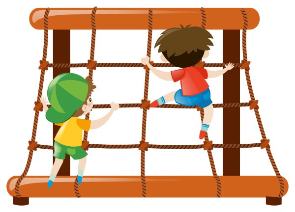 Лазание по веревочной лестнице