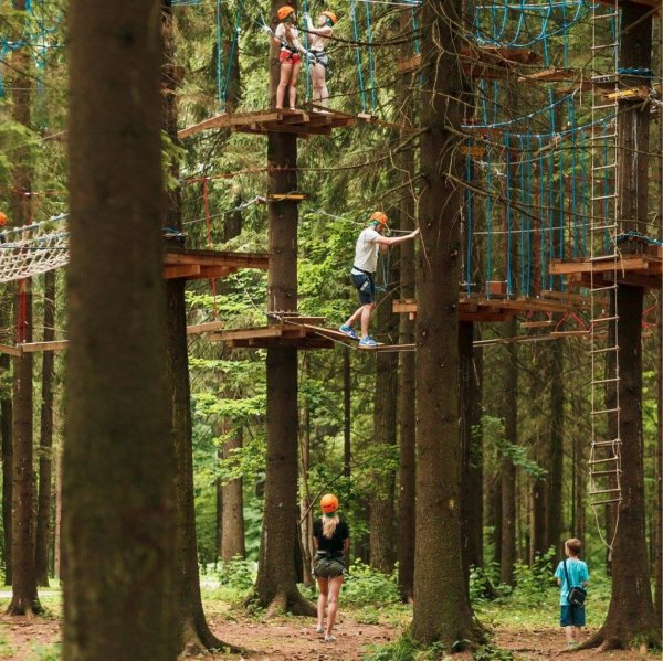 Веревочный городок Панда парк в Москве