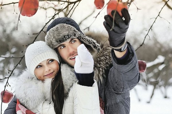 Влюбленные пары зимой