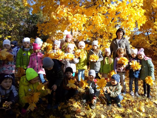 Экскурсия в осенний парк детский сад