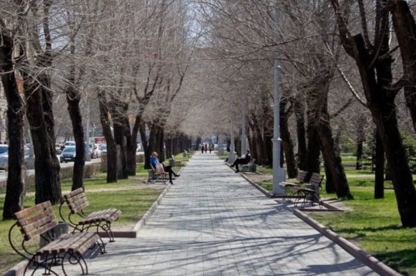 Весна в городском парке