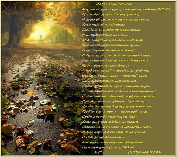 Осень в парке стихи