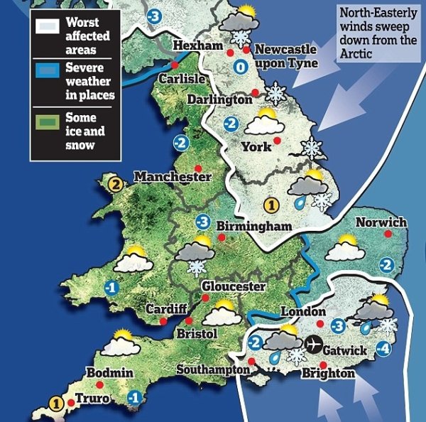 Климатическая карта Великобритании