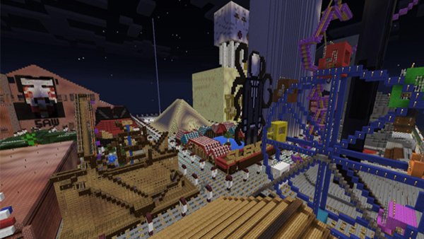 Вселенная Minecraft парк аттракционов