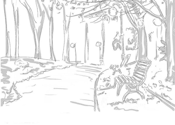Раскраска парка