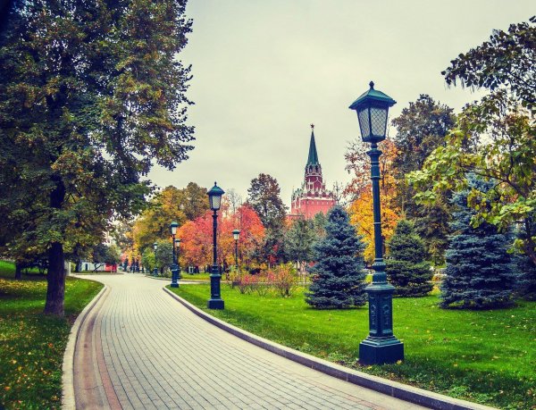 Александровский сад Москва осенью