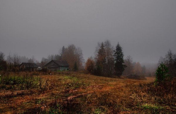 Поздняя осень в деревне
