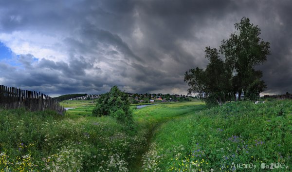 Гроза в деревне