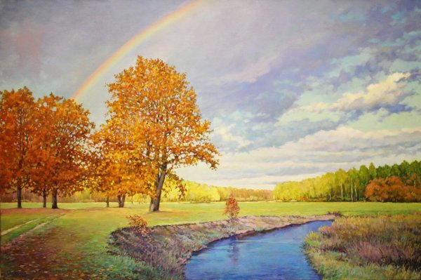 Сентябрь пейзаж живопись