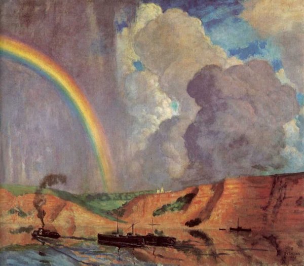 Волга. Радуга» (1925) б. Кустодиев