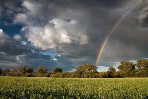 Радуга на грозовом небе
