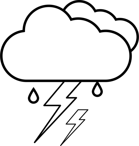Гроза раскраска для детей