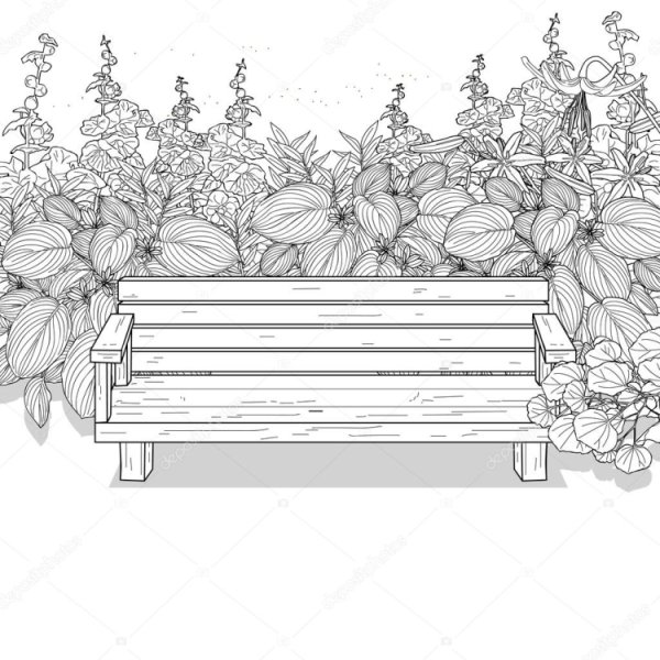 Скамейка скетч