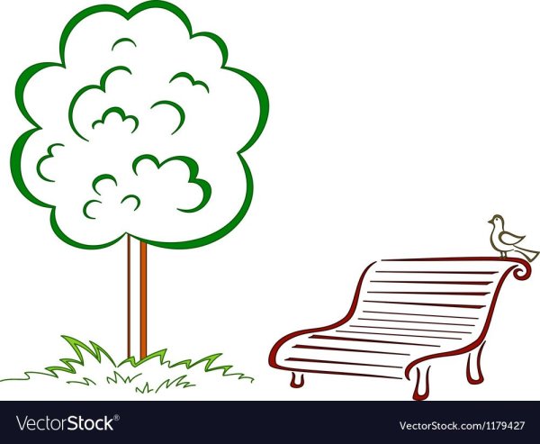 Трафарет лавочки в парках