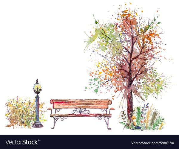 Осень парк лавочка