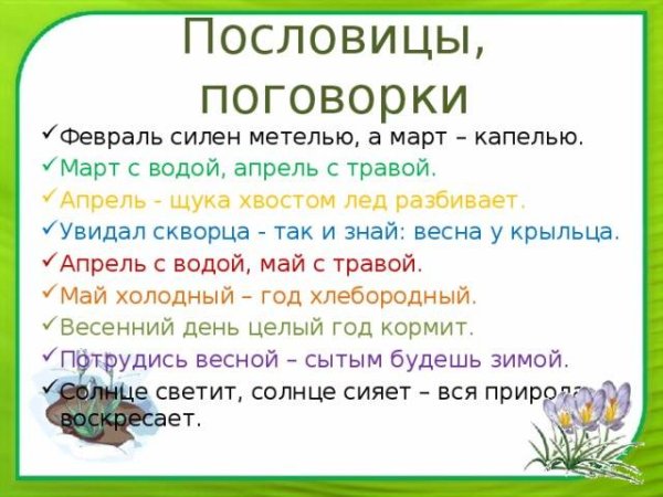 Пословицы и поговорки про февраль
