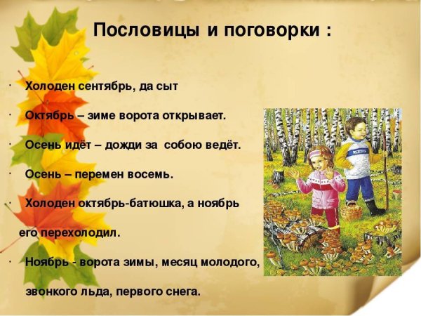 Поговорки для детей