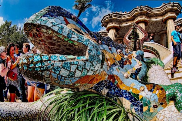 Испания архитектура Барселона парк Гауди
