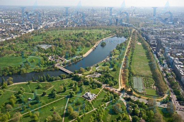 Грин парк Лондон сверху