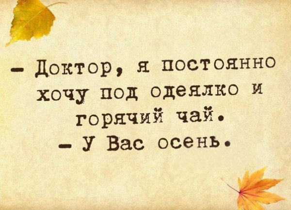 Доктор у меня аллергия на осень
