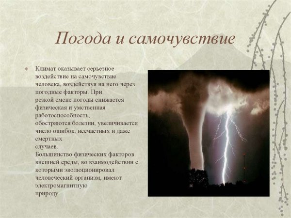 Погода и самочувствие человека