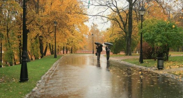 Парк Царицыно аллеи осенью