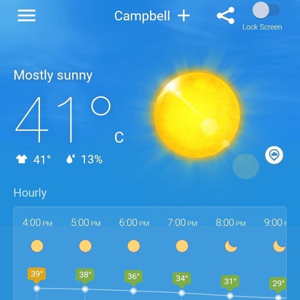 Погода солнце