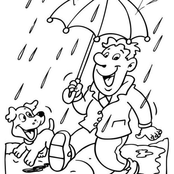 Раскраски для малышей дождик