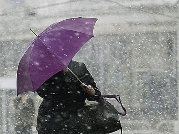 Мокрый снег и ветер