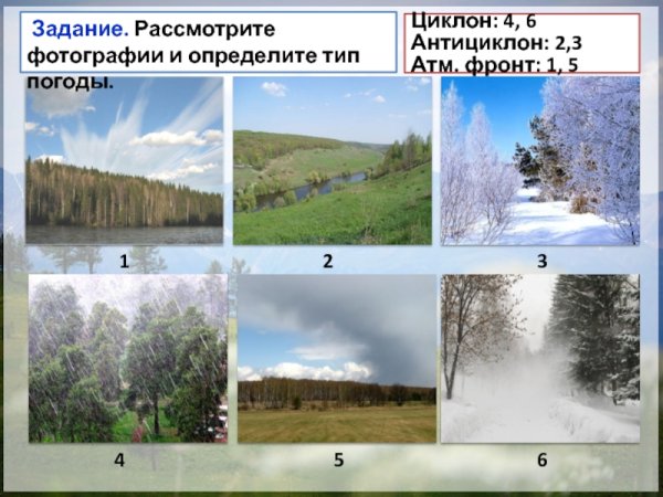 Определить Тип погоды